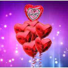 Cloud of balloons "For the beloved / loved one"