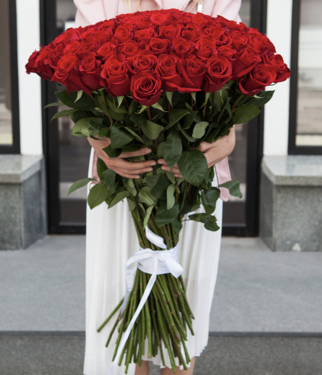 101 rosas rojas Ecuador 100 cm