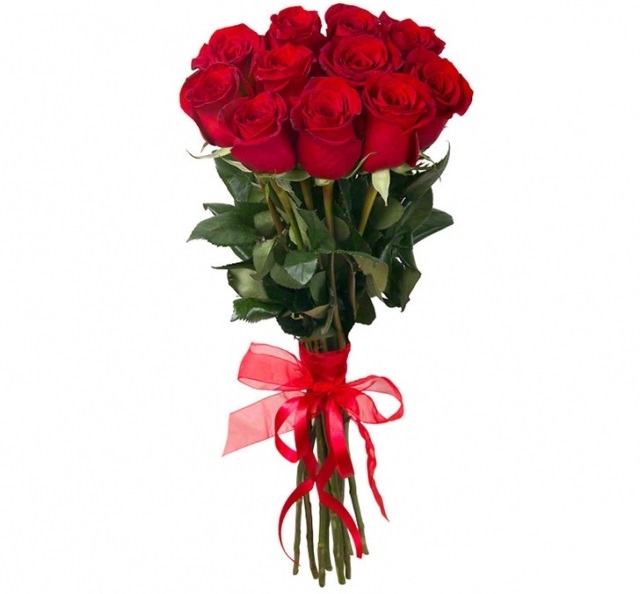 11 rosas rojas Ecuador 70-80 cm